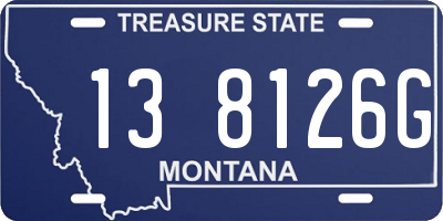 MT license plate 138126G