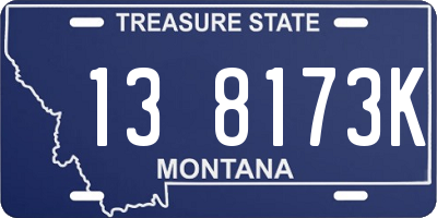 MT license plate 138173K