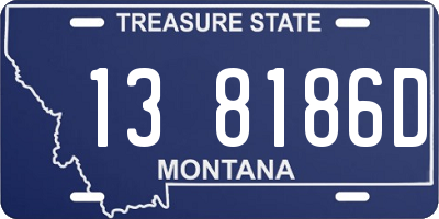 MT license plate 138186D