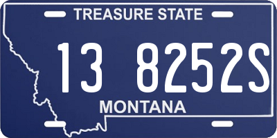 MT license plate 138252S