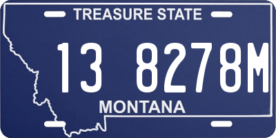 MT license plate 138278M