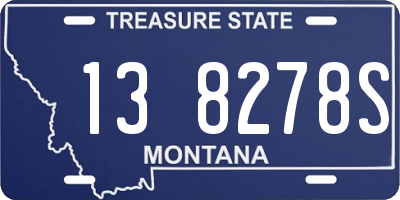 MT license plate 138278S