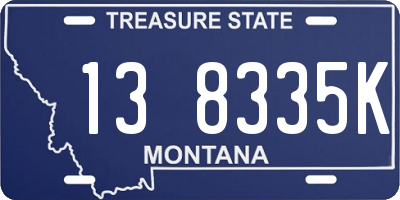 MT license plate 138335K