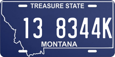 MT license plate 138344K