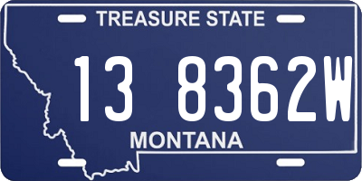 MT license plate 138362W