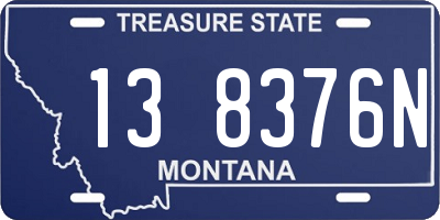 MT license plate 138376N
