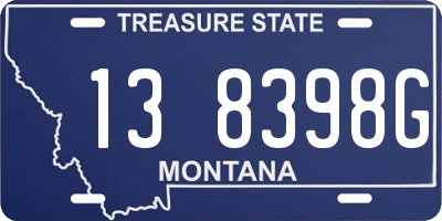 MT license plate 138398G