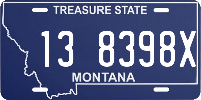 MT license plate 138398X