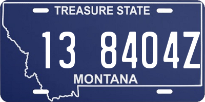 MT license plate 138404Z
