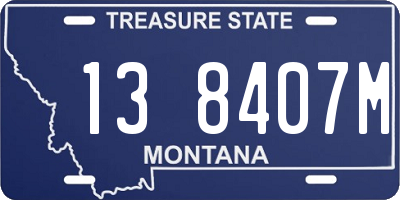 MT license plate 138407M