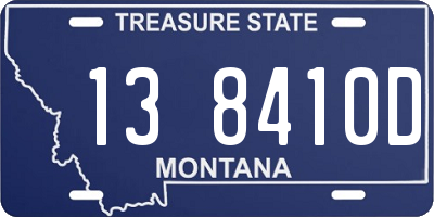 MT license plate 138410D