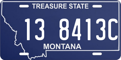 MT license plate 138413C