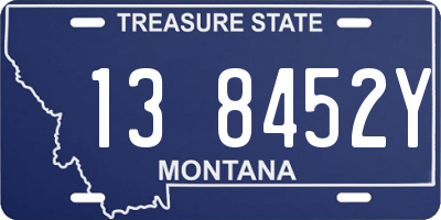 MT license plate 138452Y