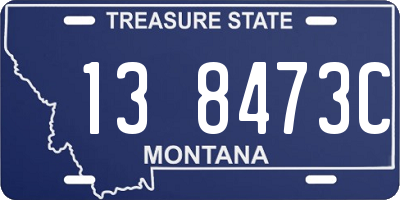 MT license plate 138473C