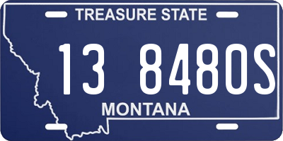 MT license plate 138480S