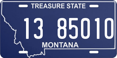 MT license plate 138501O