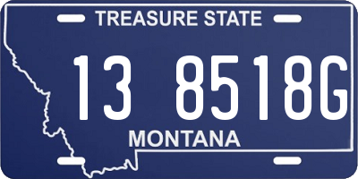 MT license plate 138518G