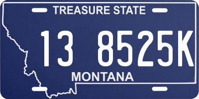 MT license plate 138525K