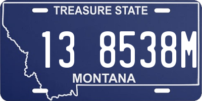 MT license plate 138538M