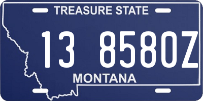 MT license plate 138580Z