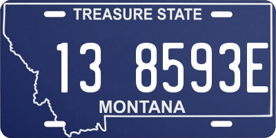 MT license plate 138593E