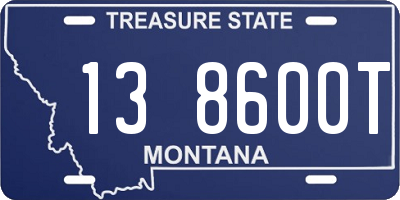 MT license plate 138600T