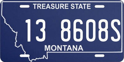 MT license plate 138608S