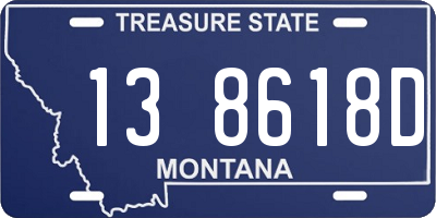MT license plate 138618D