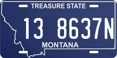 MT license plate 138637N