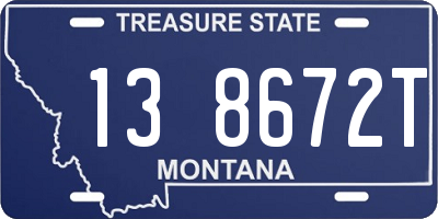 MT license plate 138672T
