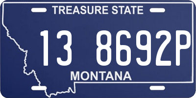 MT license plate 138692P