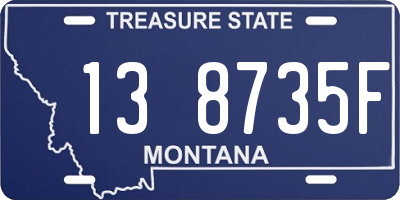 MT license plate 138735F