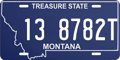 MT license plate 138782T