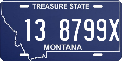 MT license plate 138799X