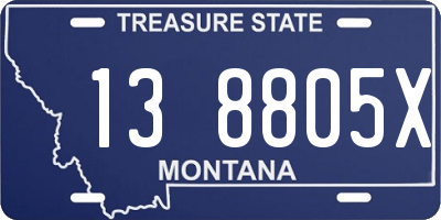 MT license plate 138805X