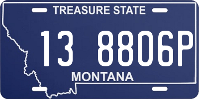 MT license plate 138806P