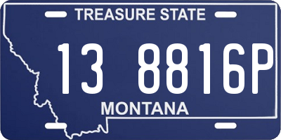 MT license plate 138816P