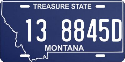 MT license plate 138845D