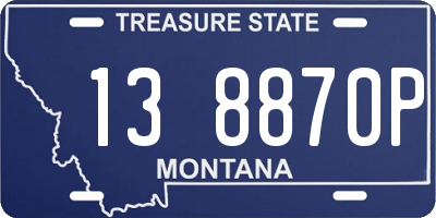 MT license plate 138870P
