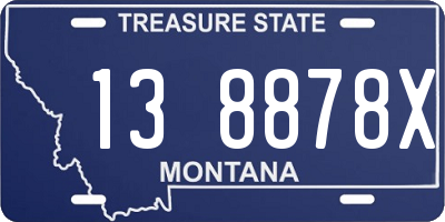 MT license plate 138878X