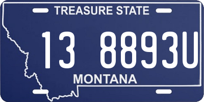 MT license plate 138893U