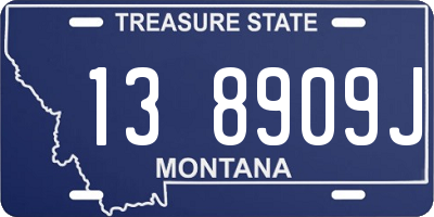 MT license plate 138909J