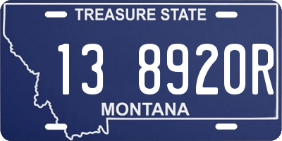 MT license plate 138920R