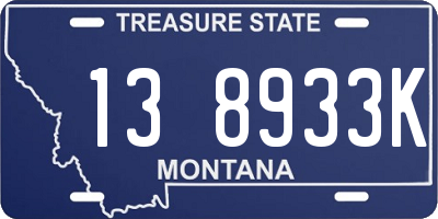 MT license plate 138933K