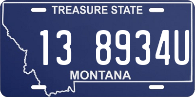MT license plate 138934U