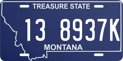 MT license plate 138937K