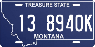 MT license plate 138940K