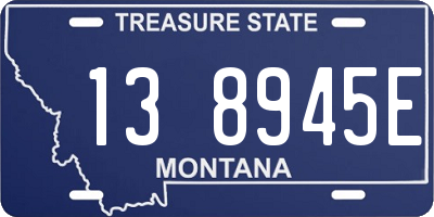 MT license plate 138945E