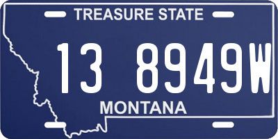 MT license plate 138949W