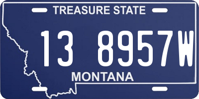 MT license plate 138957W